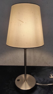 lampa lampka nocna stołowa chromowana