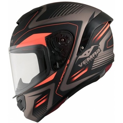 VEMAR KASK HURRICANE BRĄZOWY FLUO POMARAŃCZOWY ROZMIAR M