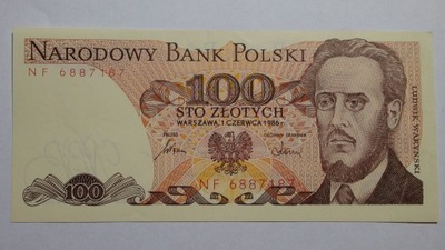 100 zł PRL, Ludwik Waryński, 1986r. X9017