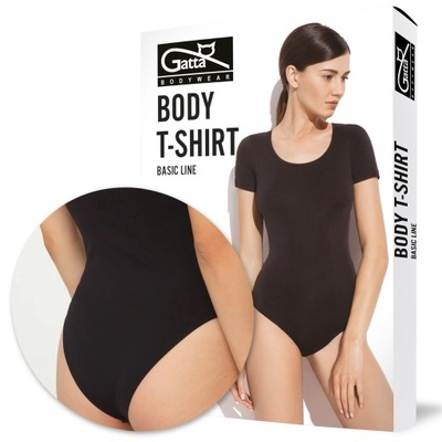 Body z krótkim rękawem Gatta Body T-shirt Black M