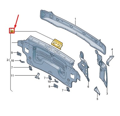 Vw id.3 e11 rear center lock carrier підсилювач 10a813323 фото №1