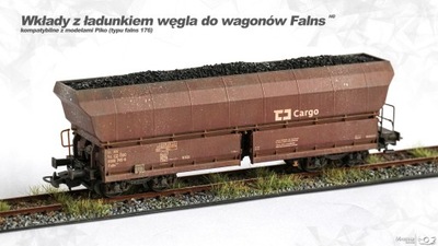 Wkłady z ładunkiem węgla do wagonów Falns Piko