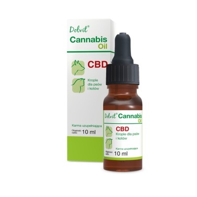 Dolvit Cannabis OIL (CBD) 10ml Olejek dla psów i kotów z CBD