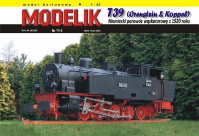 Modelik 7/16 - Parowóz T39 (Orenstein Koppel) 1:25