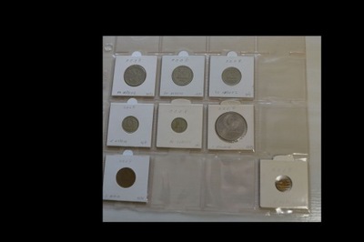 Rosja - zestaw 8 monet - każda moneta inna - w holderach