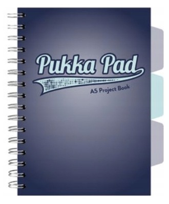 Kołozeszyt pukka pad A5 navy project book 100 kartek granat