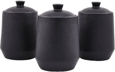 Zestaw 3 Ceramicznych pojemników Maestro 'BLACK'