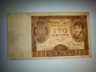 100 złotych 1932 seria AM