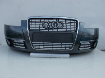 Audi a6 c6 4f 2004 - 2008 бампер передній перед решітка радіатора омивачі ксенон lz7s фото №1