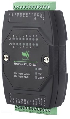Moduł 8 wejść i 8 wyjść cyfrowych RS485 Modbus RTU