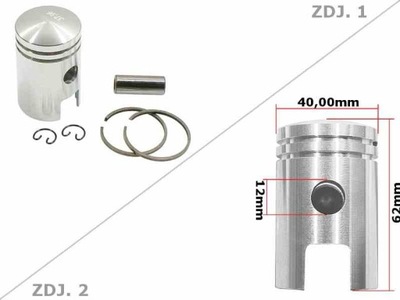 PISTON SIMSON SR1 SR2 SR2E KR50 40,00MM KPL. DE  