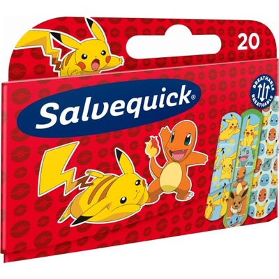 SALVEQUICK PLASTRY DLA DZIECI WODOODPORNE POKEMON