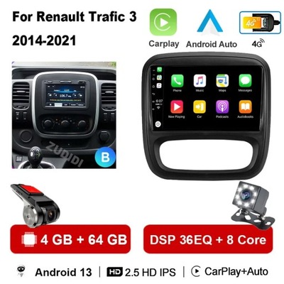 NAWIGATOR GPS PARA RENAULT TRAFIC 3 2014-2021 PARA OPLA VIVARO B 2014-2018  