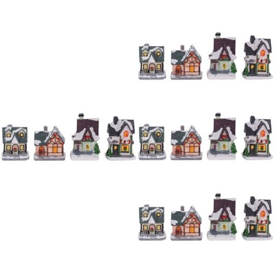 Świąteczne figurki wioski Wystrój stołu