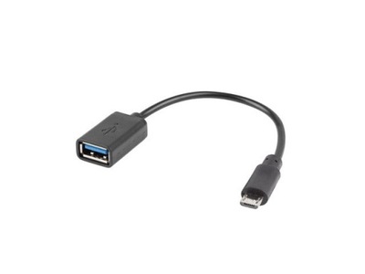 Adapter LANBERG micro USB - USB OTG czarny 15cm
