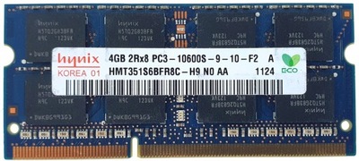 Pamięć RAM SODIMM DDR3 PC3-10600S 4GB Hynix