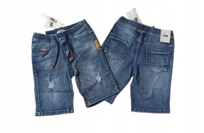 Krótkie spodenki szorty jeansowe dla chłopca nowy 98-104