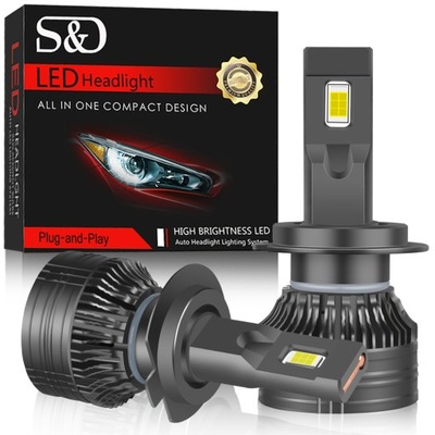 ЛАМПОЧКИ LED (СВІТЛОДІОД) S&D H7 26000LM 120W ULTRA ПОТУЖНИЙ CAN