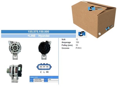 ALTERNADOR HYUNDAI 150A ALTERNADOR BV PSH  