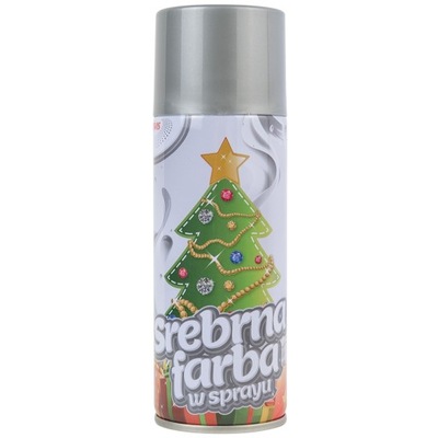 DEKORACYJNA FARBA W SPRAYU SPRAY 250ML SREBRNA