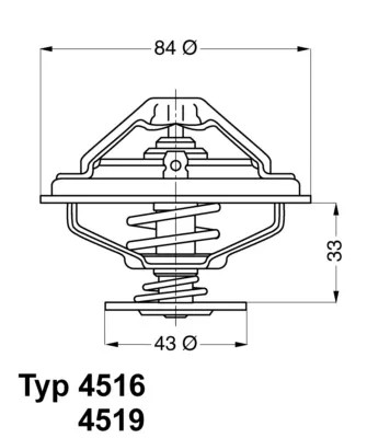 ТЕРМОСТАТ BMW E34,E32 /WAHLER/ 4516.85D