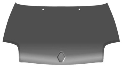 Крышка двигателя капот renault clio 2 b0/1/2 , 7751469454 фото №1