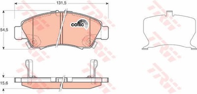 КОЛОДКИ ГАЛЬМІВНІ ПЕРЕД TRW GDB3212