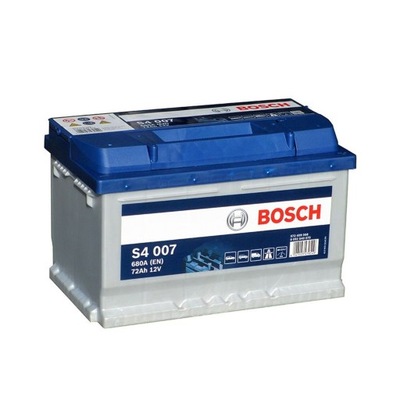 АККУМУЛЯТОР 72 AH BOSCH S4 S4007 0 092 S40 070 O ZWIĘKSZONEJ WYDAJNOŚCI