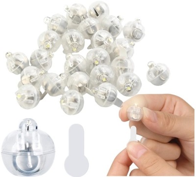 Diody LED Do Balonów Światełka Lampki Dioda Mini Kulki Świecące 10szt.