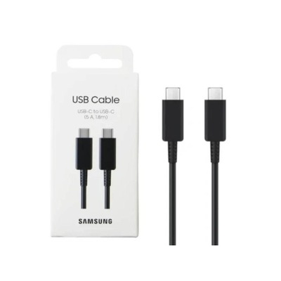 Kabel Samsung USB-C do USB-C EP-DX510JBEGEU 1,8m 5A, czarny