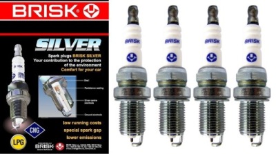 Комплект  4x brisk silver свічка запалювання lpg cng 1462 dr15ys9 фото №1