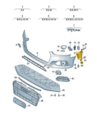 Повітропровід повітря бампер перед права audi a5 фото №1