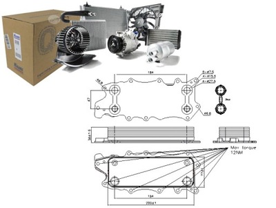 РАДИАТОР МАСЛА MERCEDES C T-MODEL S203 C T-MODEL S204 C W203 C W204