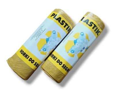 Worki na śmieci 60L LDPE 10szt ŻÓŁTE