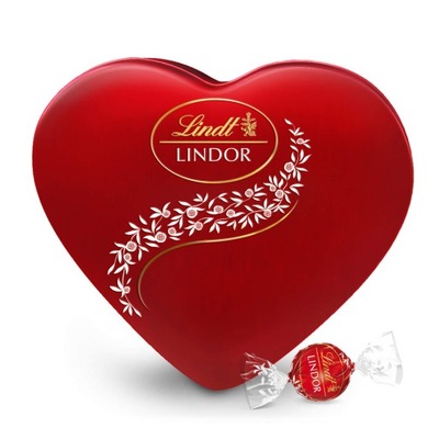 LINDT LINDOR SERCE PUSZKA PRALINY MLECZNE 187G