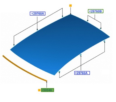 Молдинг кровельная ford kuga mk1 2008-12 фото №1