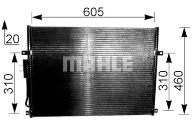 MAHLE CONDENSADOR DE ACONDICIONADOR JEEP CHEROKEE GRAND CHEROKEE I GRAND  