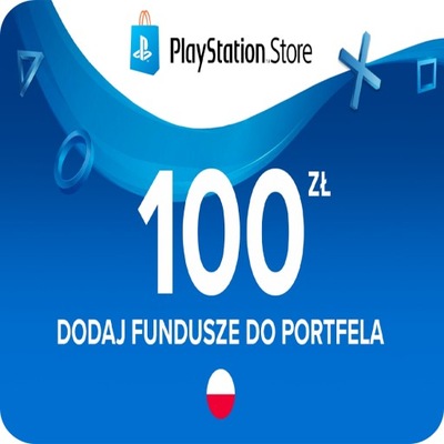 PLAYSTATION STORE 100 PLN ZŁ PSN KOD KLUCZ SONY NETWORK DOŁADOWANIE PS4 PS5