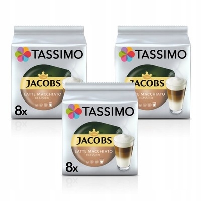 Tassimo Jacobs Latte Macchiato Classico, 3x8 sztuk [24 kapsułki]