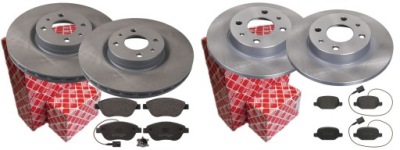 Гальмівні диски гальмівні колодки p+t febi fiat abarth 500 284mm фото №1