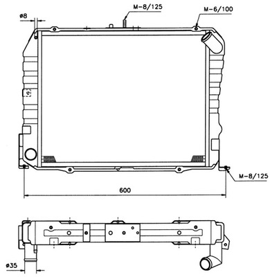 RADUADOR DEL MOTOR TOYOTA HIACE IV 2.4D 08.87-12.04  