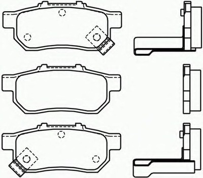 ZAPATAS DE FRENADO HONDA CIVIC 91-95 PARTE TRASERA  