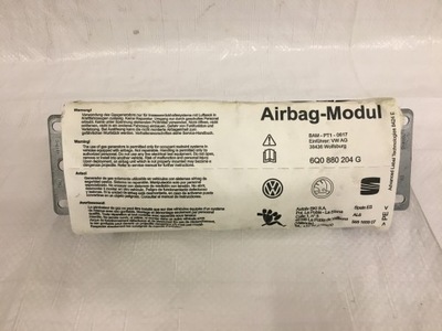 Подушка пассажира volkswagen оригинальный номер 6q0880204g фото №1