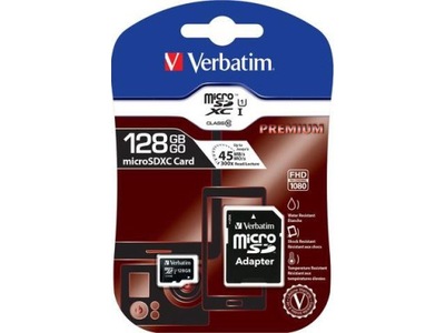Karta pamięci MicroSDXC Verbatim 128GB Class 10 +
