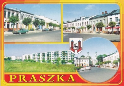 PRASZKA - RYNEK - OSIEDLE - KOŚCIÓŁ - HERB