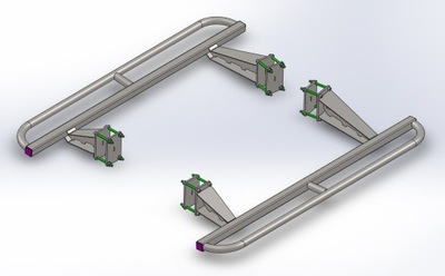 Пороги боковой пороги стальной offroad hamer suzuki jimny jb74 2018- фото №1