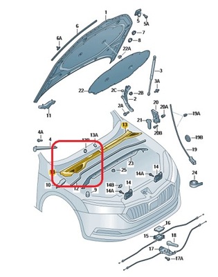 Жабо обивка стекло skoda octavia iv 4 5e3819416 правое фото №1