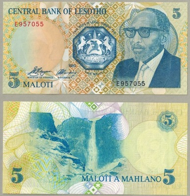 Lesotho 5 Maloti 1989 P-10 UNC