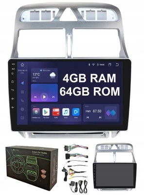 NAWIGACJA RADIO ANDROID DO PEUGEOT 307 4/64GB DSP CARPLAY LTE BLUETOOTH USB