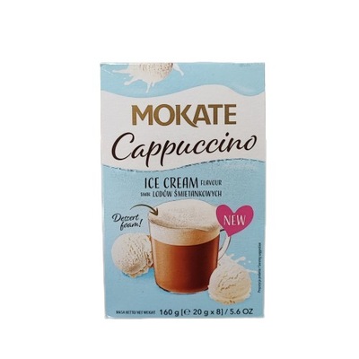 CAPPUCCINO LODY ŚMIETANKOWE KAWA ROZPUSZCZALNA SASZETKI 8x20G MOKATE